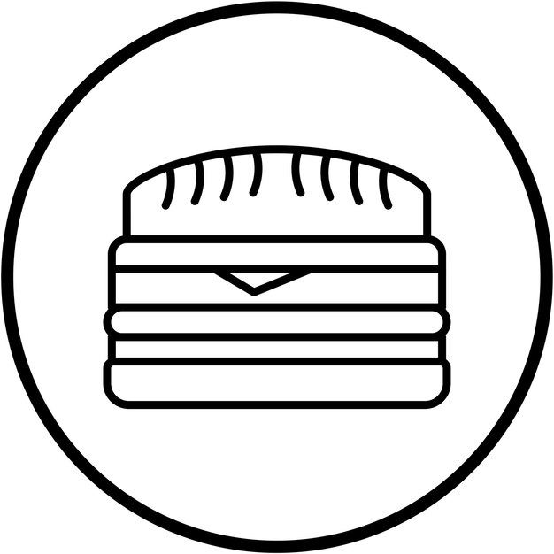 Diseño vectorial estilo icono sándwich cubano