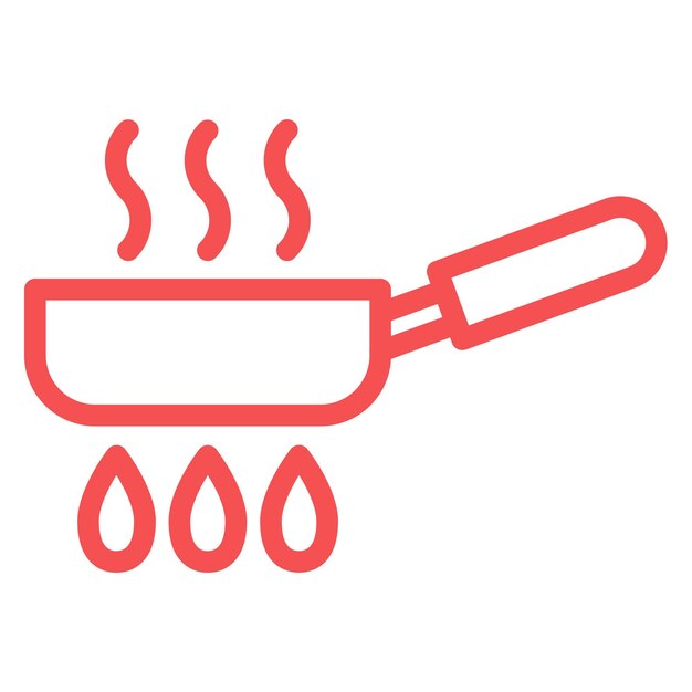 Diseño vectorial Estilo del icono de la sartén