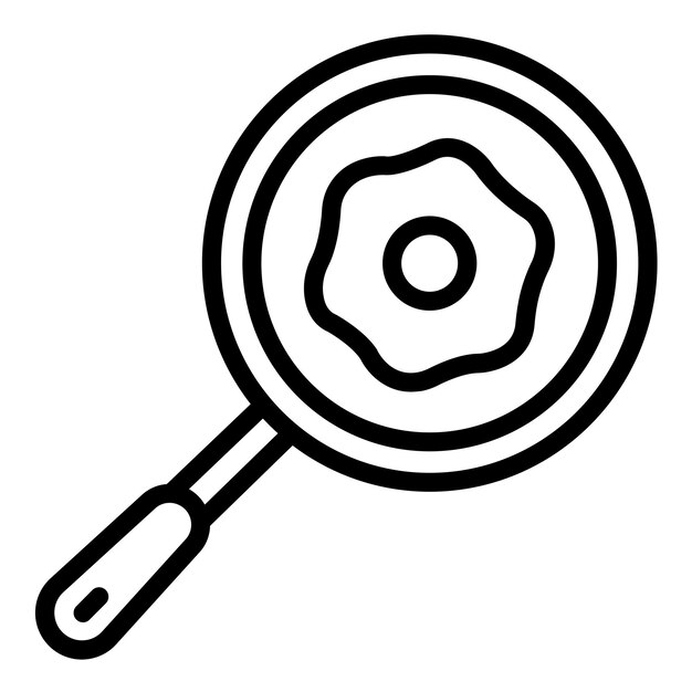 Diseño vectorial Estilo del icono de la sartén