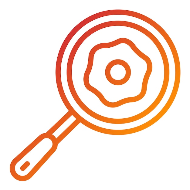 Diseño vectorial Estilo del icono de la sartén