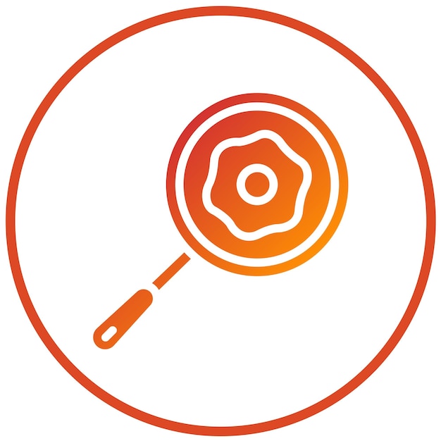 Diseño vectorial Estilo del icono de la sartén