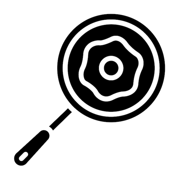 Diseño vectorial Estilo del icono de la sartén