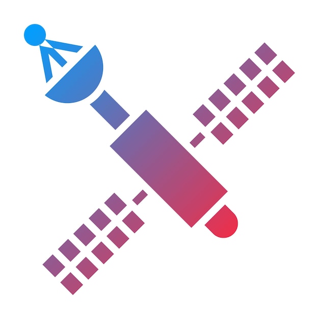 Diseño vectorial Estilo del icono del satélite