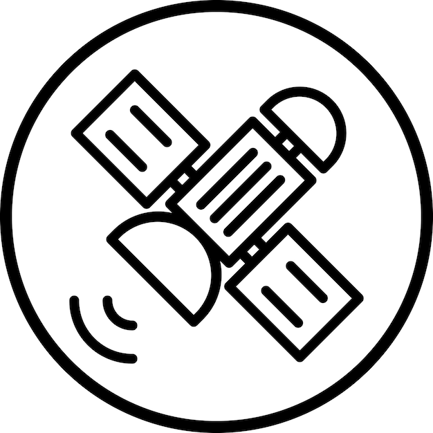 Diseño vectorial Estilo del icono del satélite