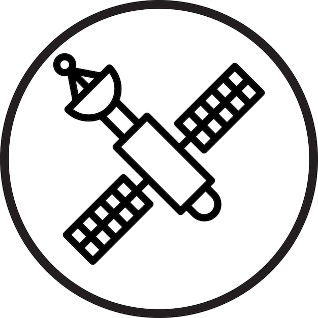 Diseño vectorial Estilo del icono del satélite