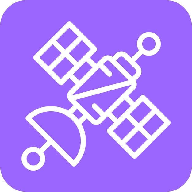 Diseño vectorial Estilo del icono del satélite