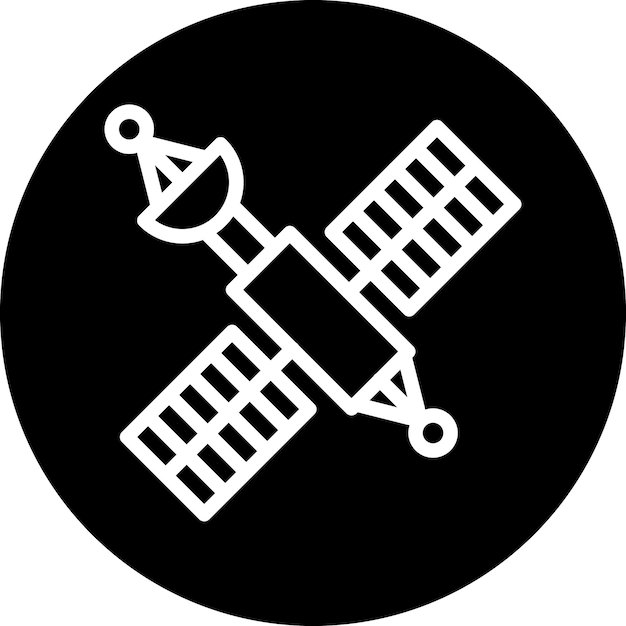 Diseño vectorial Estilo del icono del satélite