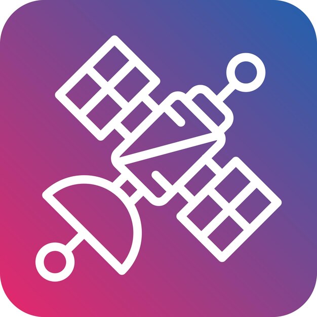 Diseño vectorial Estilo del icono del satélite