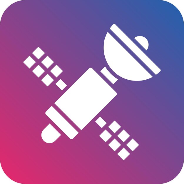 Diseño vectorial Estilo del icono del satélite