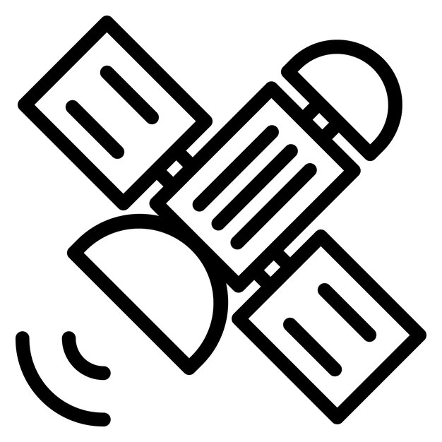 Diseño vectorial Estilo del icono del satélite
