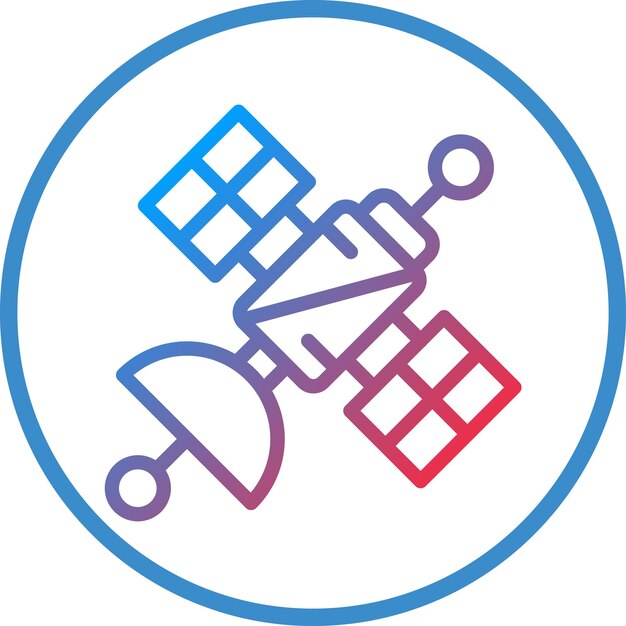 Diseño vectorial Estilo del icono del satélite