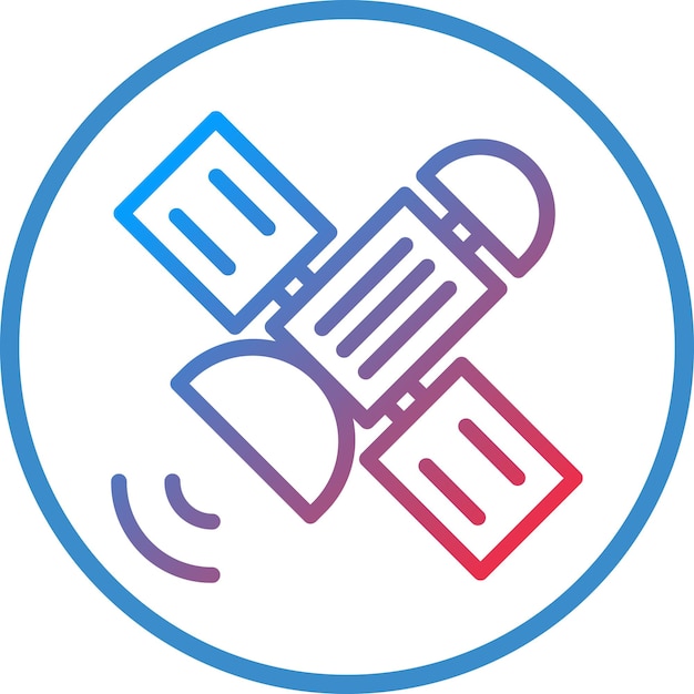 Diseño vectorial Estilo del icono del satélite