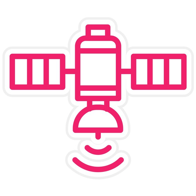 Diseño vectorial Estilo del icono del satélite