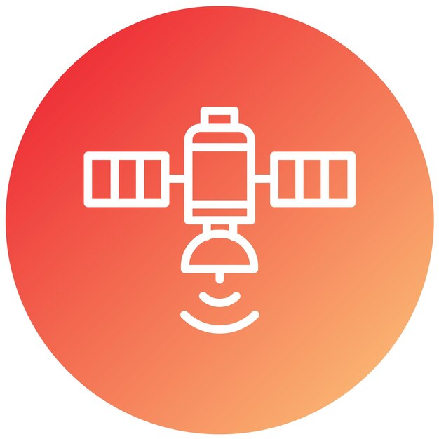 Diseño vectorial Estilo del icono del satélite