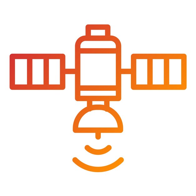 Diseño vectorial Estilo del icono del satélite
