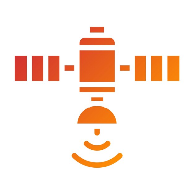 Diseño vectorial Estilo del icono del satélite
