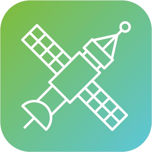 Diseño vectorial Estilo del icono del satélite