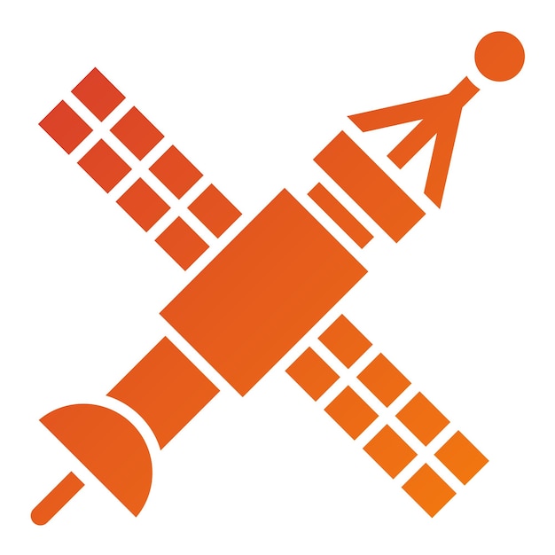 Diseño vectorial Estilo del icono del satélite