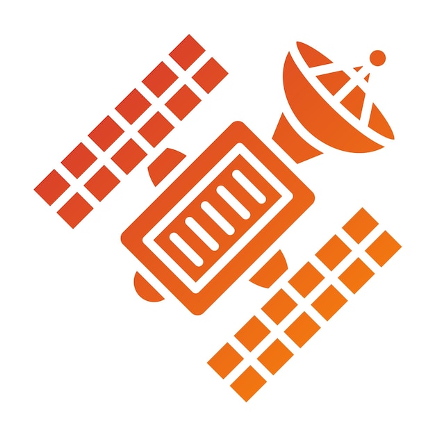 Diseño vectorial Estilo del icono del satélite