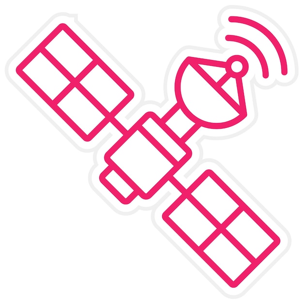Diseño vectorial Estilo del icono del satélite