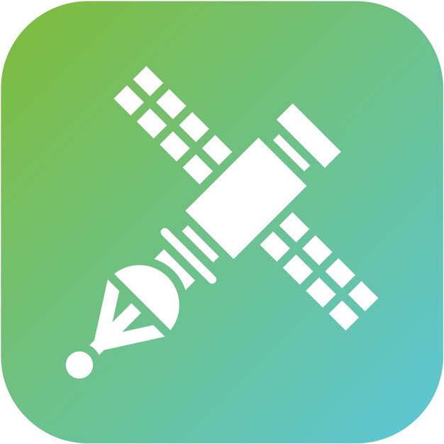 Diseño vectorial Estilo del icono del satélite