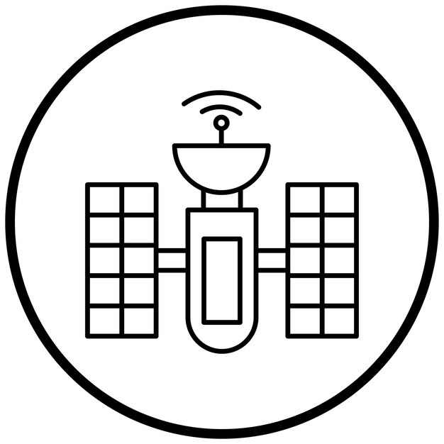 Diseño vectorial Estilo del icono del satélite