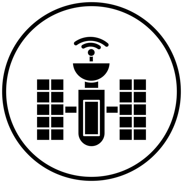 Diseño vectorial Estilo del icono del satélite