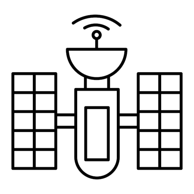 Diseño vectorial Estilo del icono del satélite