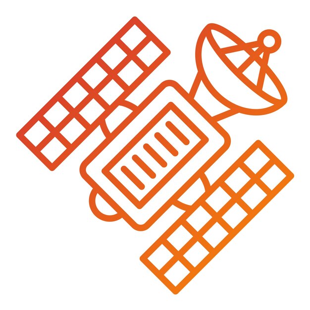 Diseño vectorial Estilo del icono del satélite