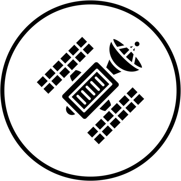 Diseño vectorial Estilo del icono del satélite