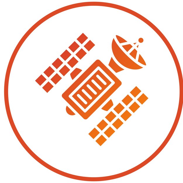Diseño vectorial Estilo del icono del satélite