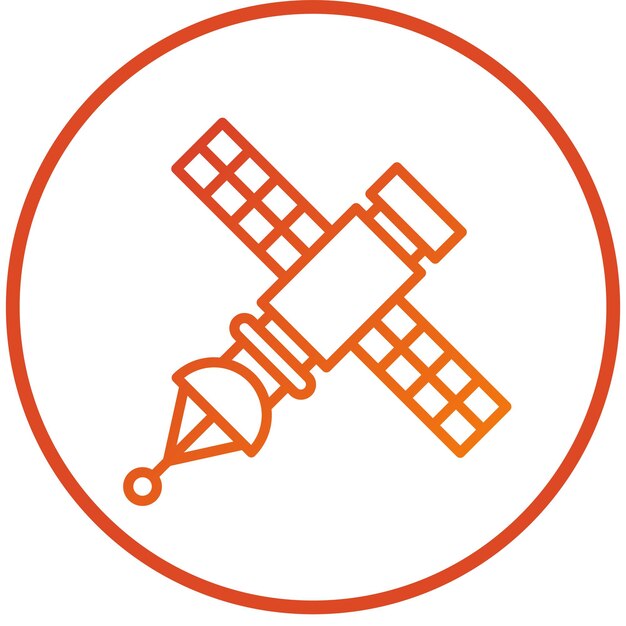 Diseño vectorial Estilo del icono del satélite