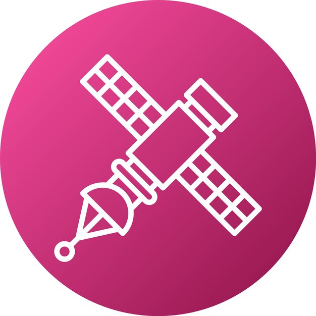 Diseño vectorial Estilo del icono del satélite