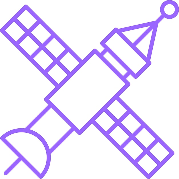 Diseño vectorial Estilo del icono del satélite