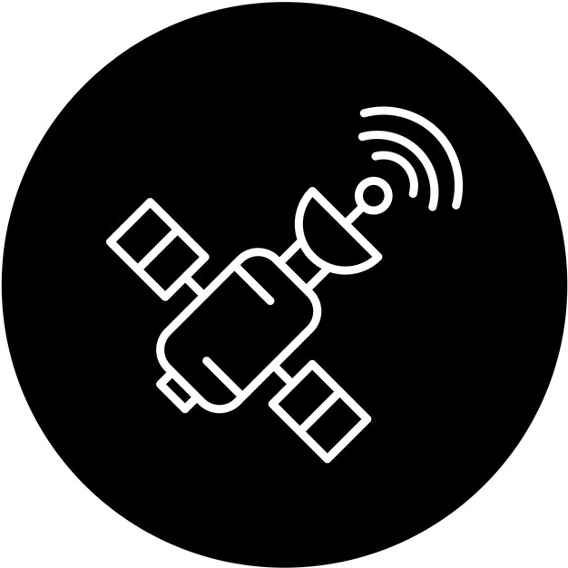 Diseño vectorial Estilo del icono del satélite