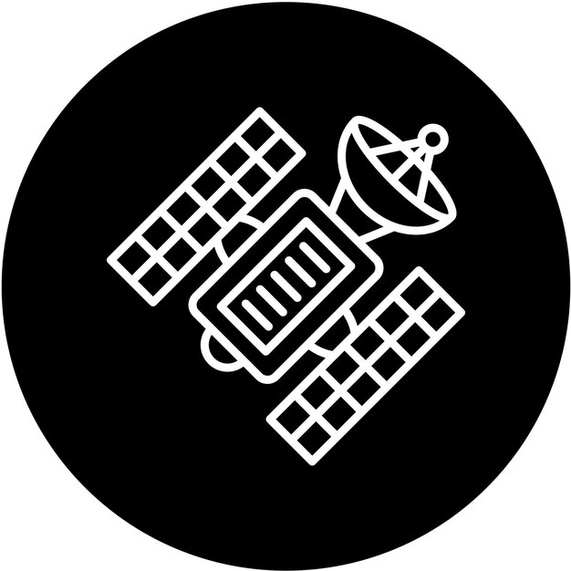 Diseño vectorial Estilo del icono del satélite