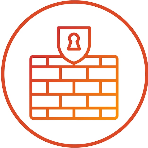 Diseño vectorial de estilo de icono de SecureWall