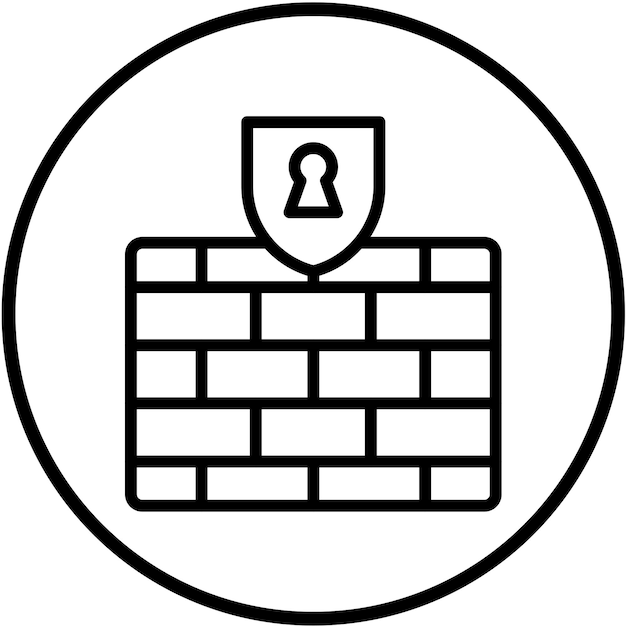 Diseño vectorial de estilo de icono de SecureWall