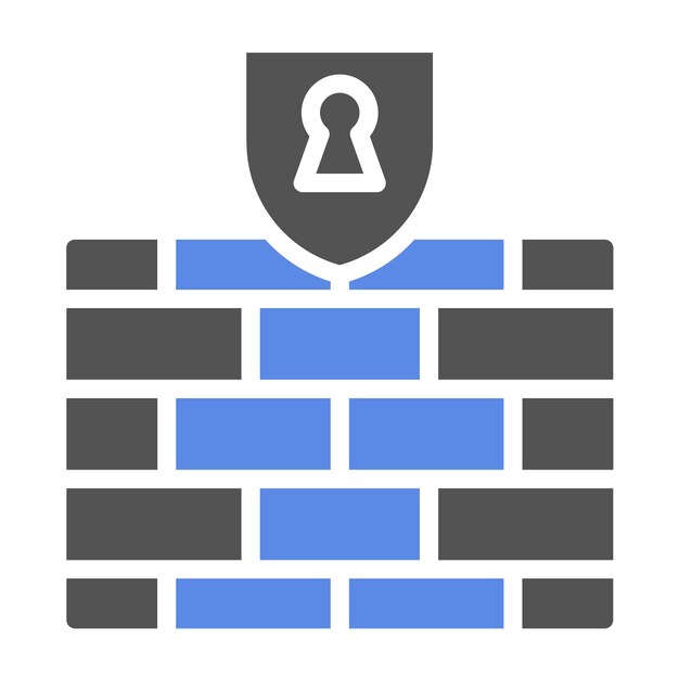 Diseño vectorial de estilo de icono de SecureWall