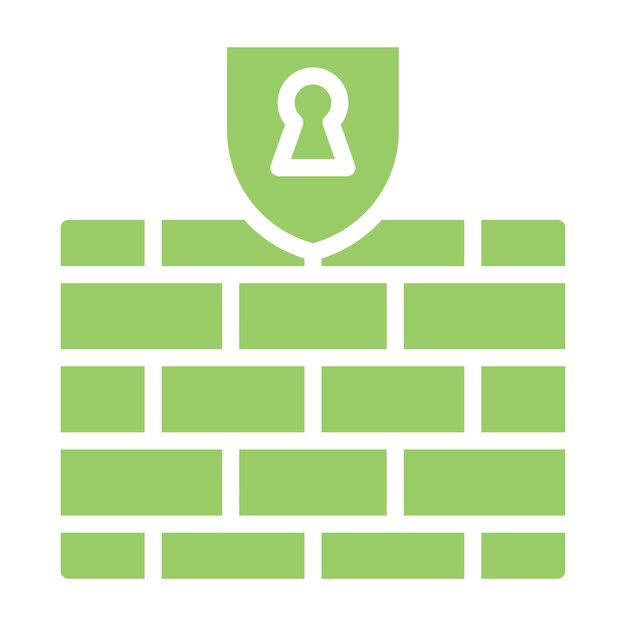 Diseño vectorial de estilo de icono de SecureWall