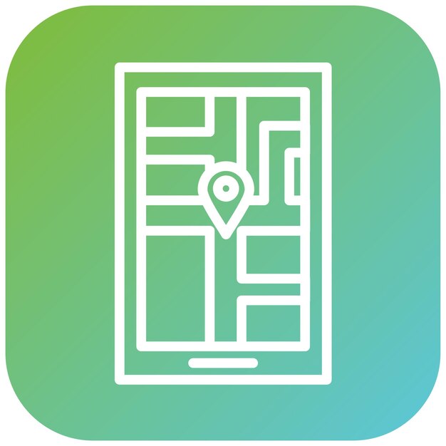 Diseño vectorial del estilo del icono de seguimiento GPS
