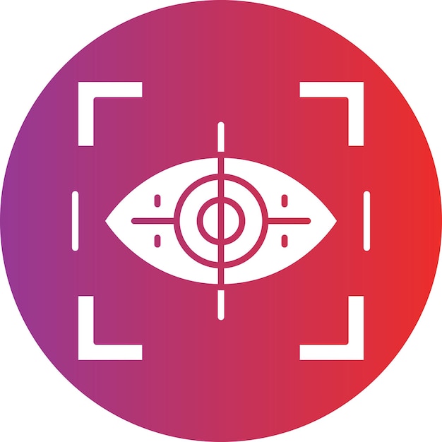 Diseño vectorial estilo del icono de seguimiento ocular