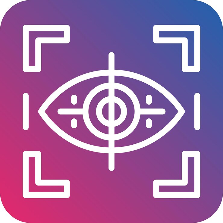 Vector diseño vectorial estilo del icono de seguimiento ocular
