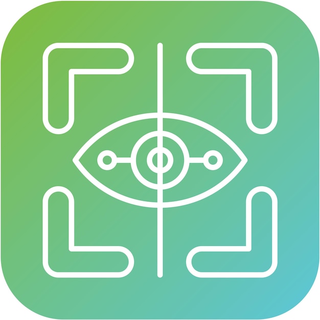 Diseño vectorial Estilo del icono de seguimiento ocular