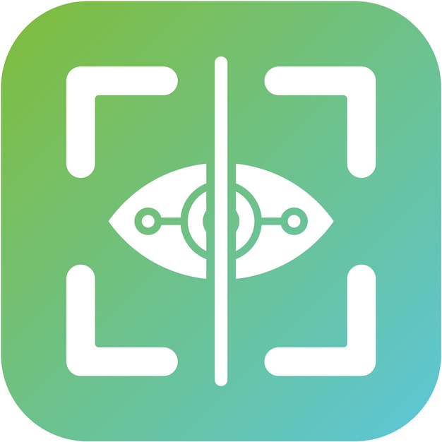 Diseño vectorial Estilo del icono de seguimiento ocular