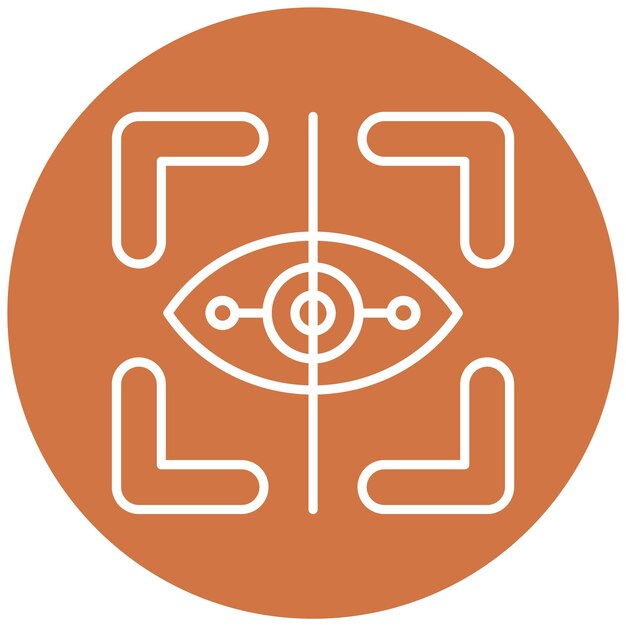 Diseño vectorial Estilo del icono de seguimiento ocular