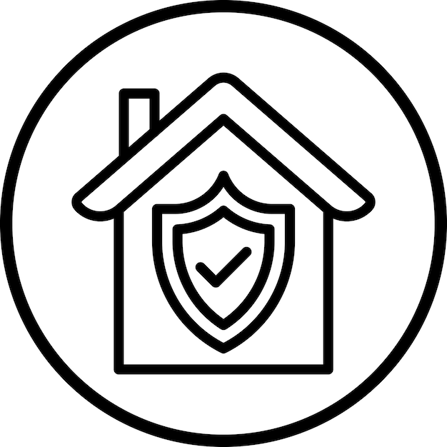 Diseño vectorial Estilo del icono de seguridad del hogar
