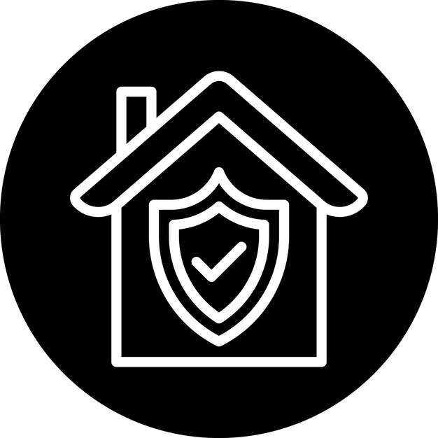Diseño vectorial Estilo del icono de seguridad del hogar