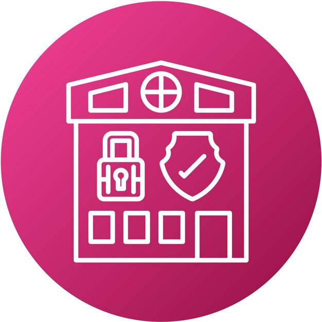 Diseño vectorial Estilo del icono de seguridad del hogar