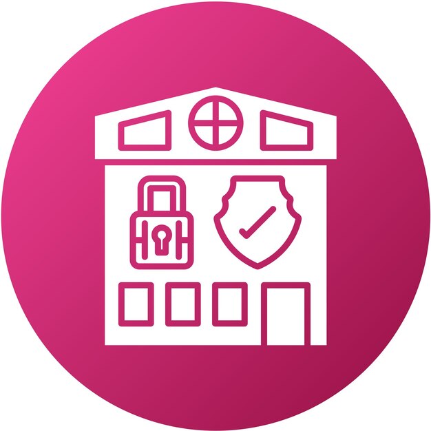 Diseño vectorial Estilo del icono de seguridad del hogar